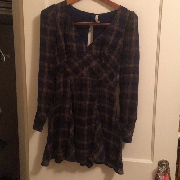 Free People Teen Spirit Minidress in blue/yellow - Picture 2 of 5